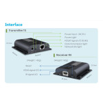 Lenkeng LKV383 120m IP CAT6 IR Kontrol Extender Seti