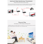 LENKENG LKV388VGA Kablosuz VGA Extender 200m HDbitT 1080P @60Hz Ses Destekli