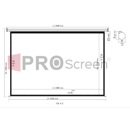 Proscreen 240x200 Motorlu Kumandalı Projeksiyon Perdesi