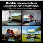 Proscreen PRO 100” 221x124 Motorlu Gergili ALR Projeksiyon Perdesi