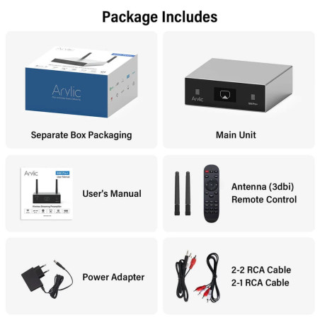 Arylic S50Pro+ Preamfi & aptX HD ESS 9023 DAC Hi-Fi Streamer