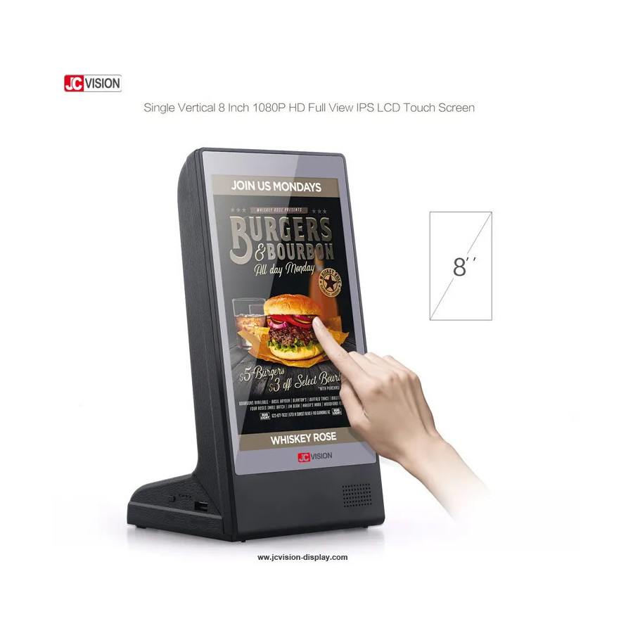 JCVISION JC-PS898S 8" HD Menü Powerbank ve Reklam Ekranı